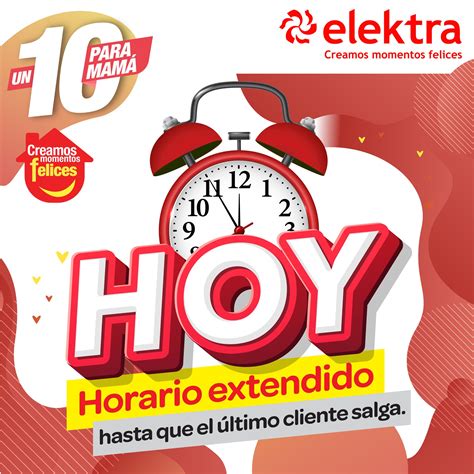 elektra horarios hoy